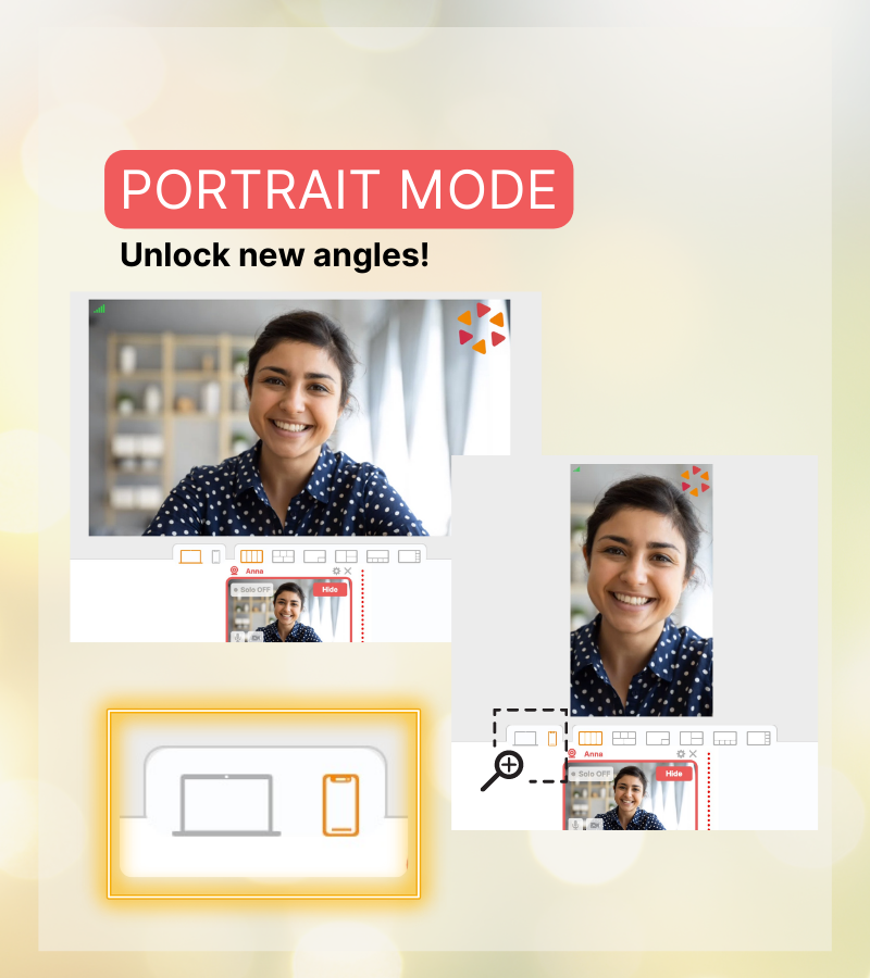 Go Live Using Portrait/Mobile Mode on Be.Live