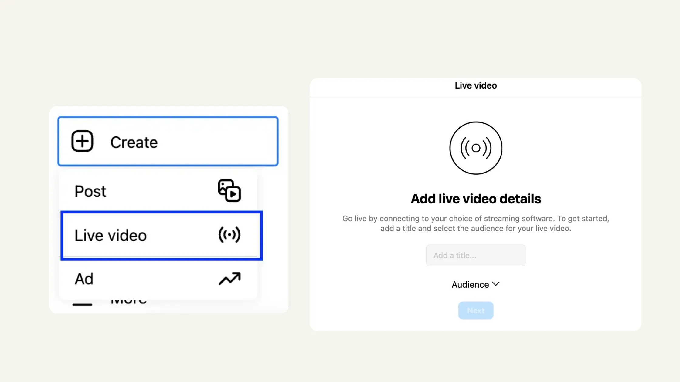 Where to see the 'Go Live' Button on Instagram