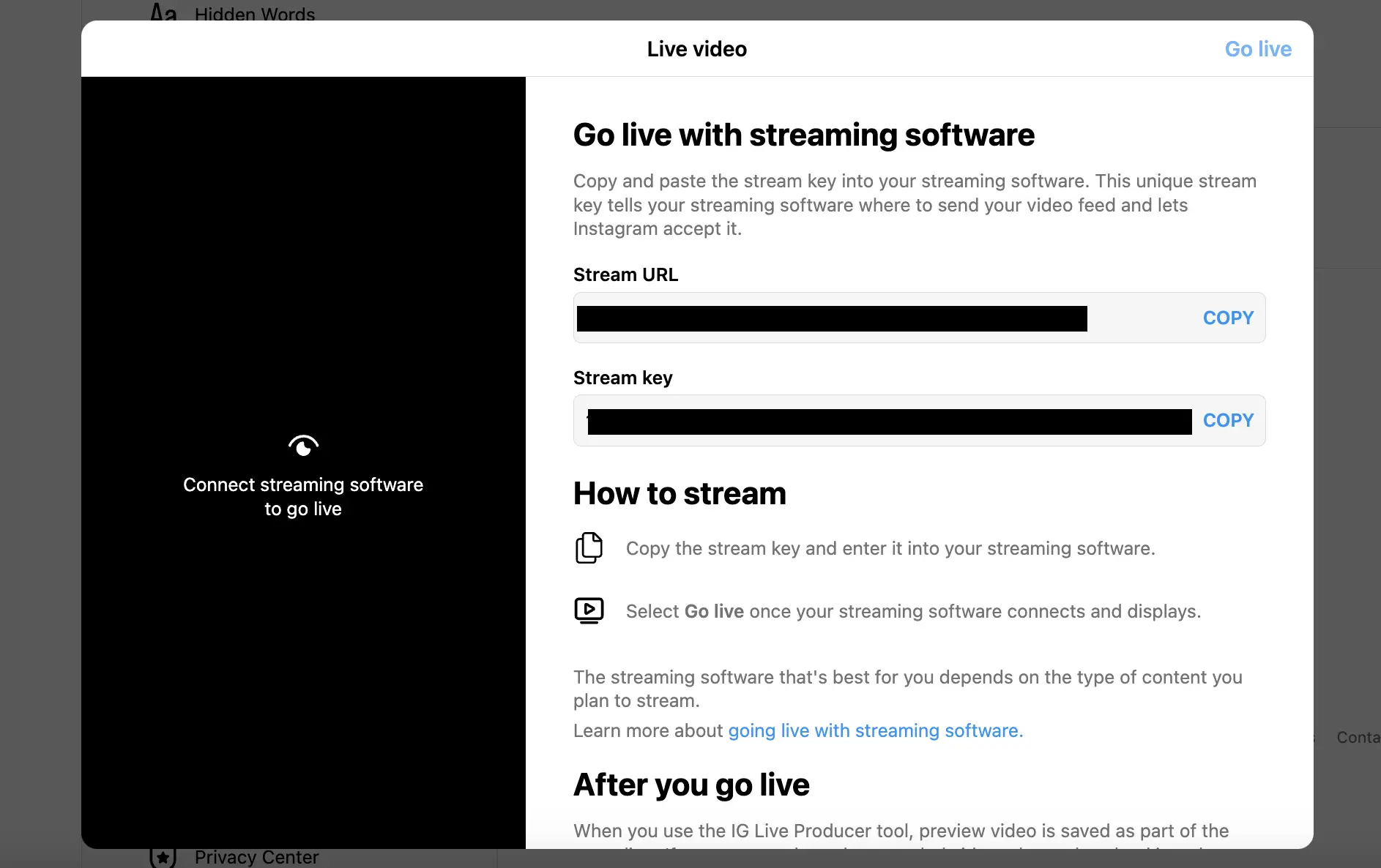 Where to Get Your Stream URL and Stream Key on Instagram