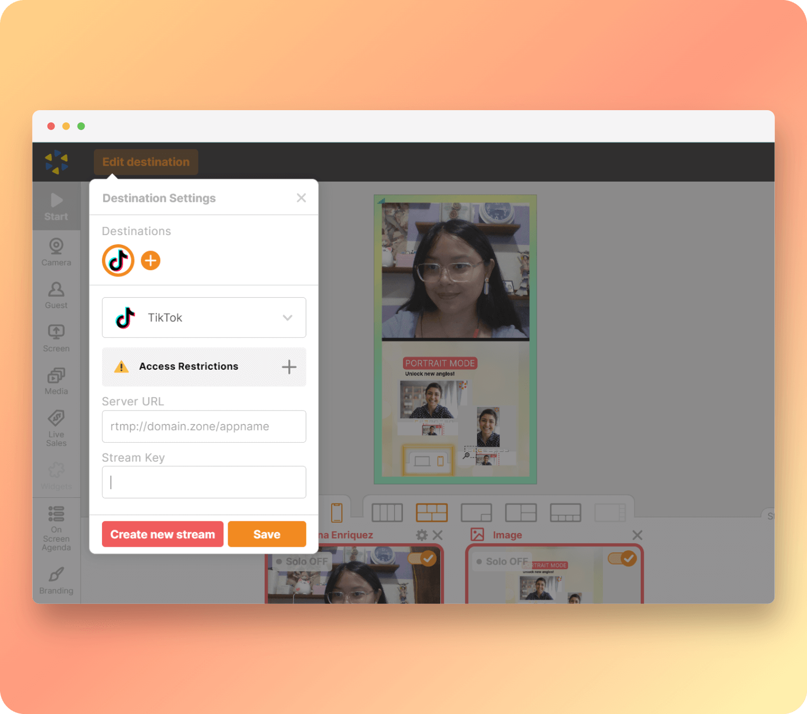 Be.Live streaming app tiktok live access how to connect