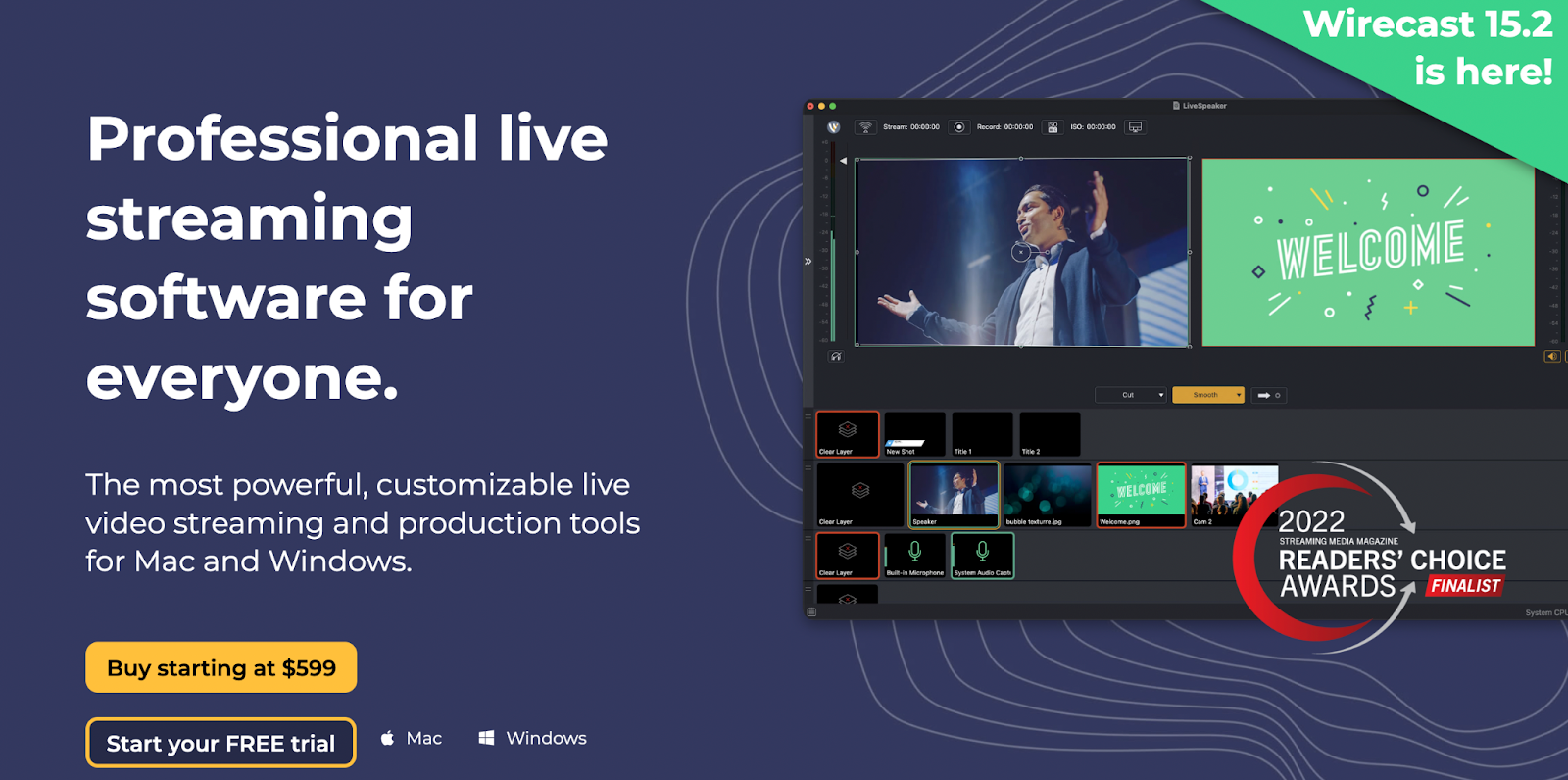 Wirecast homepage