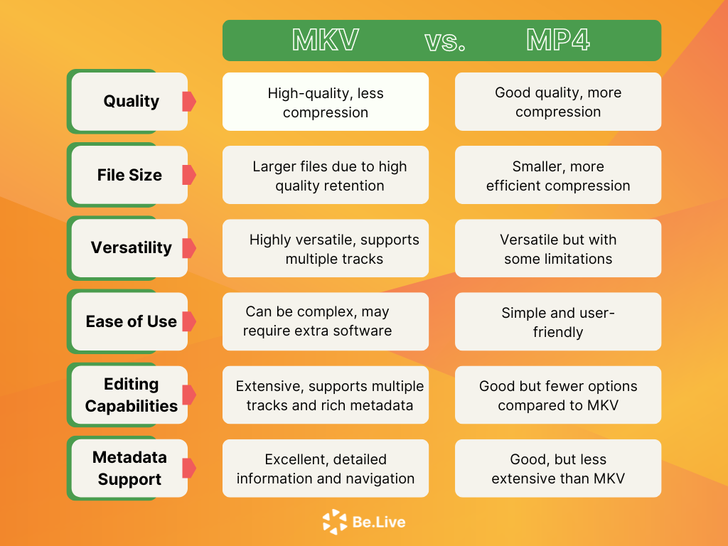 MKV vs. MP4 Infographic